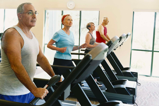 Senior Man on treadmill
