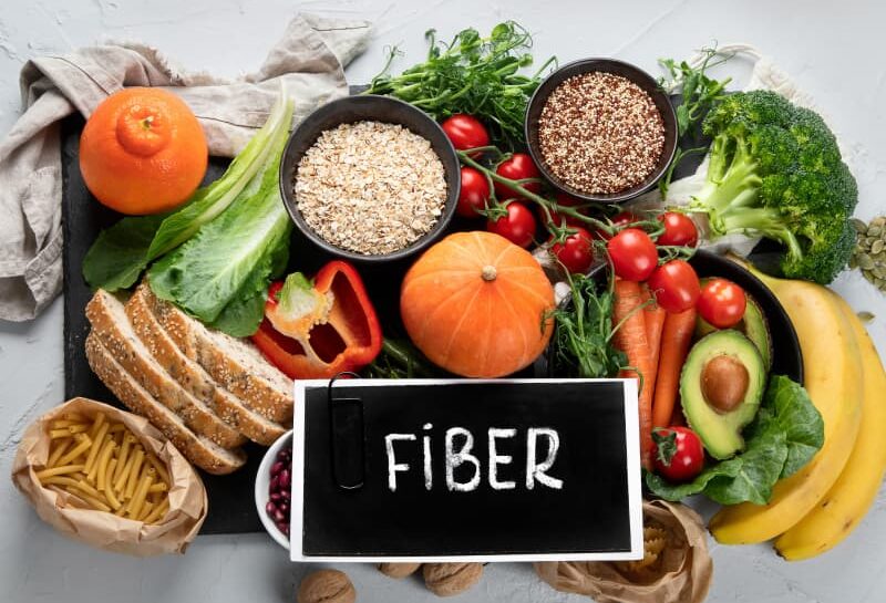 Whole grains as high-fiber foods
