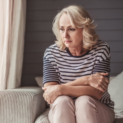 Depressed Senior lady