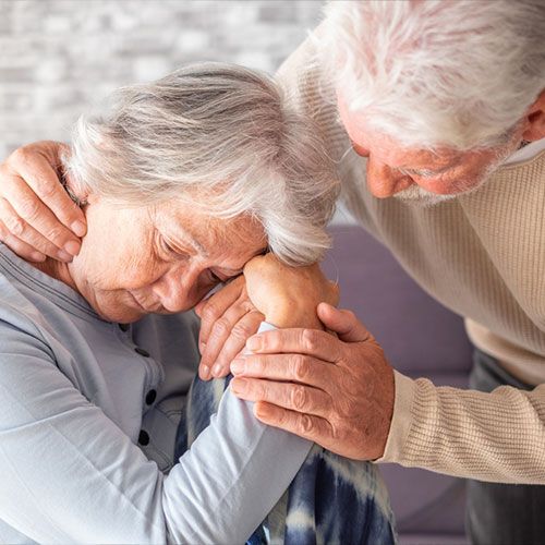 Elderly Couple in stress