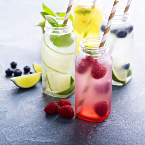 Variety of drinks for elderly