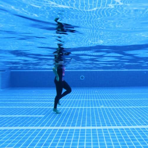 Step March Exercise in swimming Pool