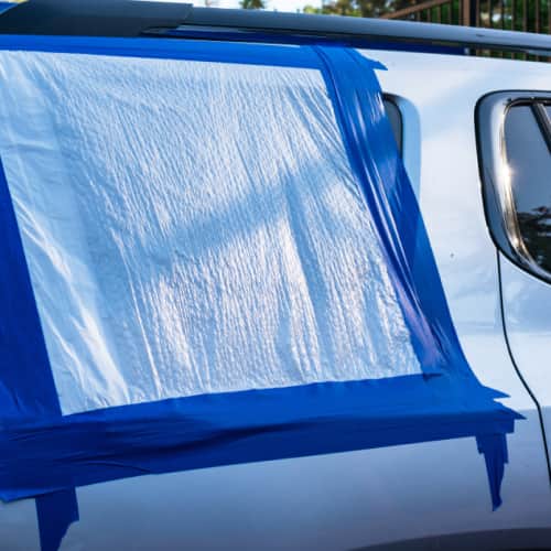 Check if the windows are covered