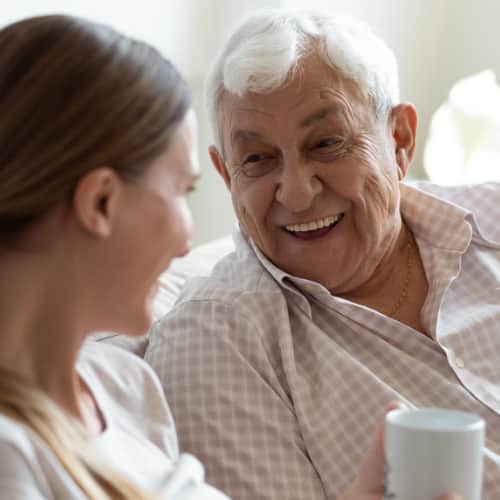 Old man initiating a conversation 