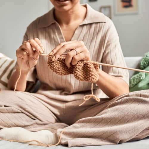 Knitting and crocheting