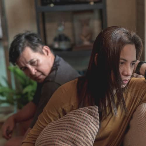 Couple in tension due to lack of emotional intimacy