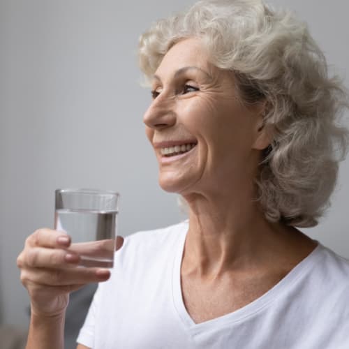 Women drinking water
