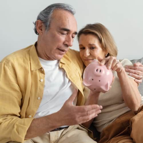 Senior couple with financial issue