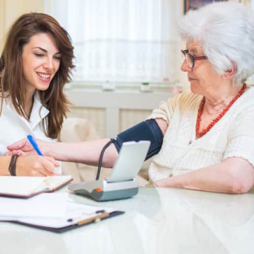 Senior Women consulting a doctor