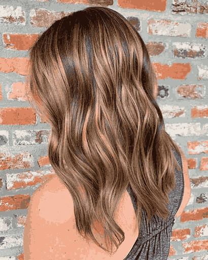 Medium-Length Caramel Brown Hairstyle