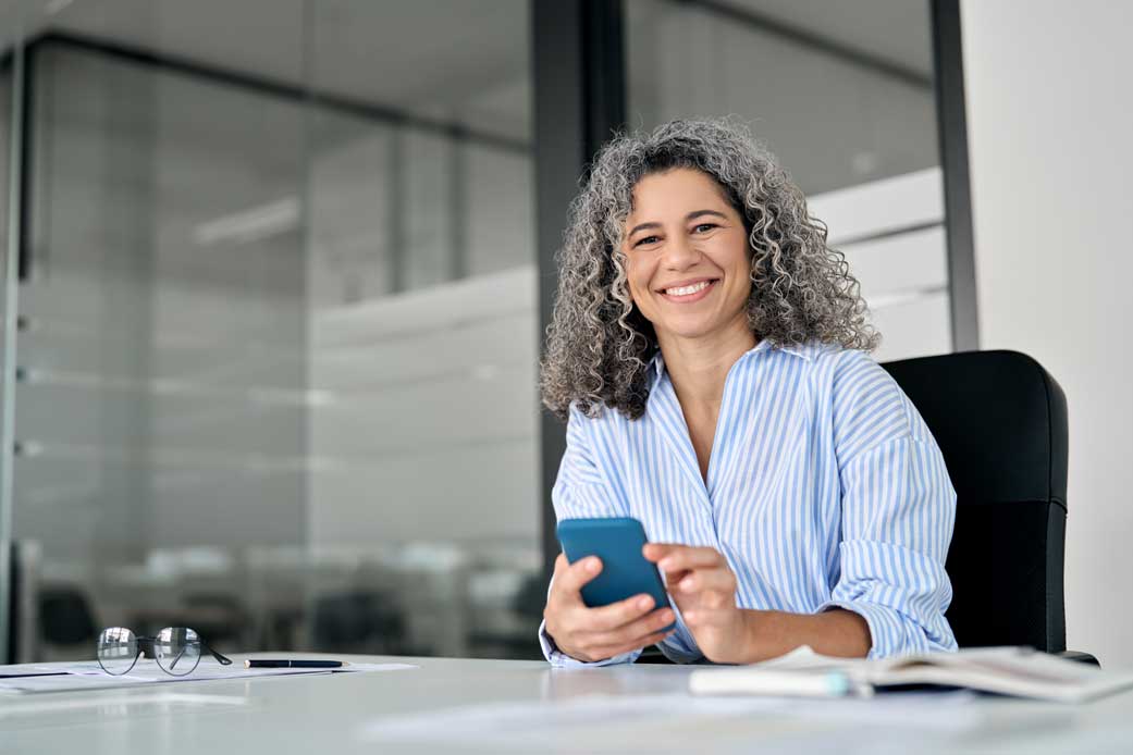 Shoulder-Length Gray Curls