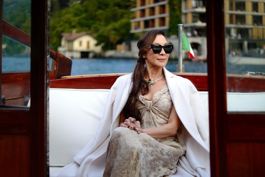 Michelle Yeoh on yacht