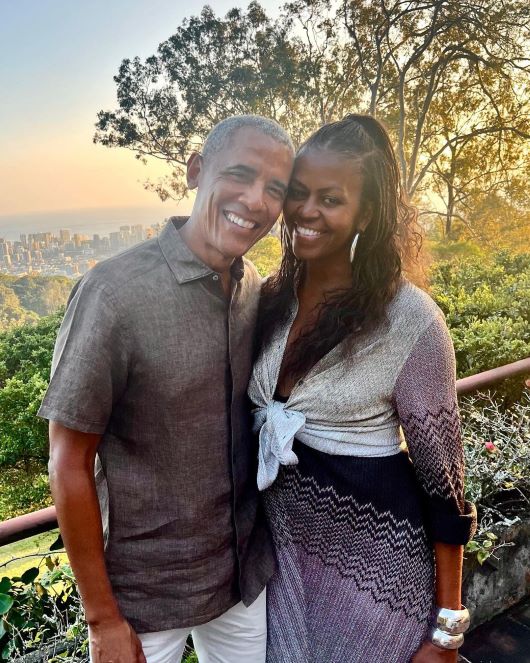 Michelle Obama and Barack Obama