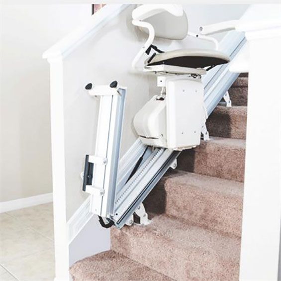 Folding rail for Stair lifts