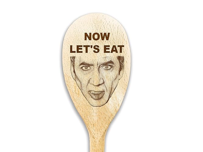 Nicolas Cage Features on Wooden Spoon