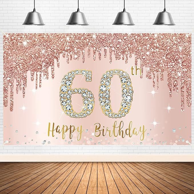 Happy Birthday Banner for a Festive Touch for 60th birthday