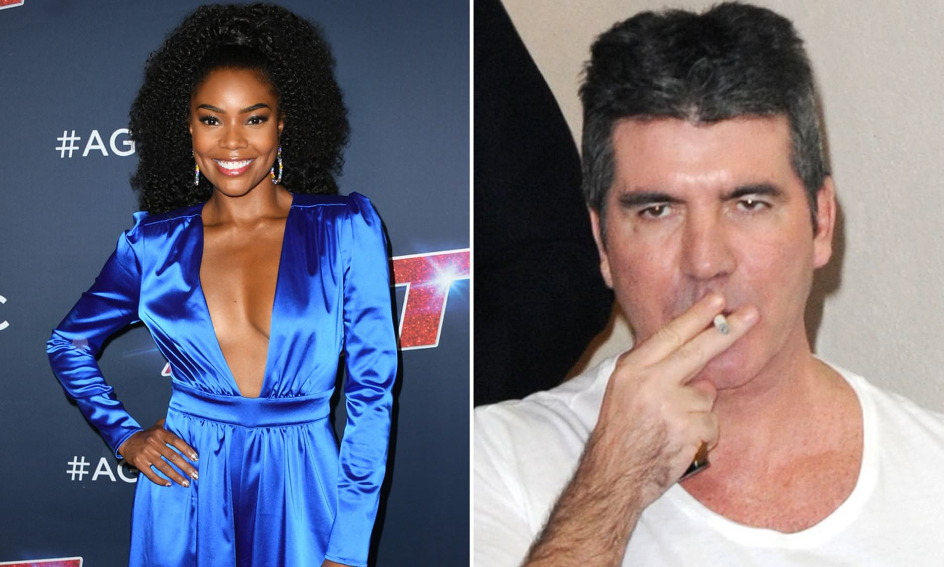 Gabrielle Union and Simon Cowell