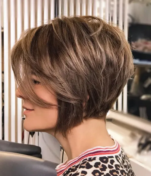 Rounded Bob with Feathered Bangs