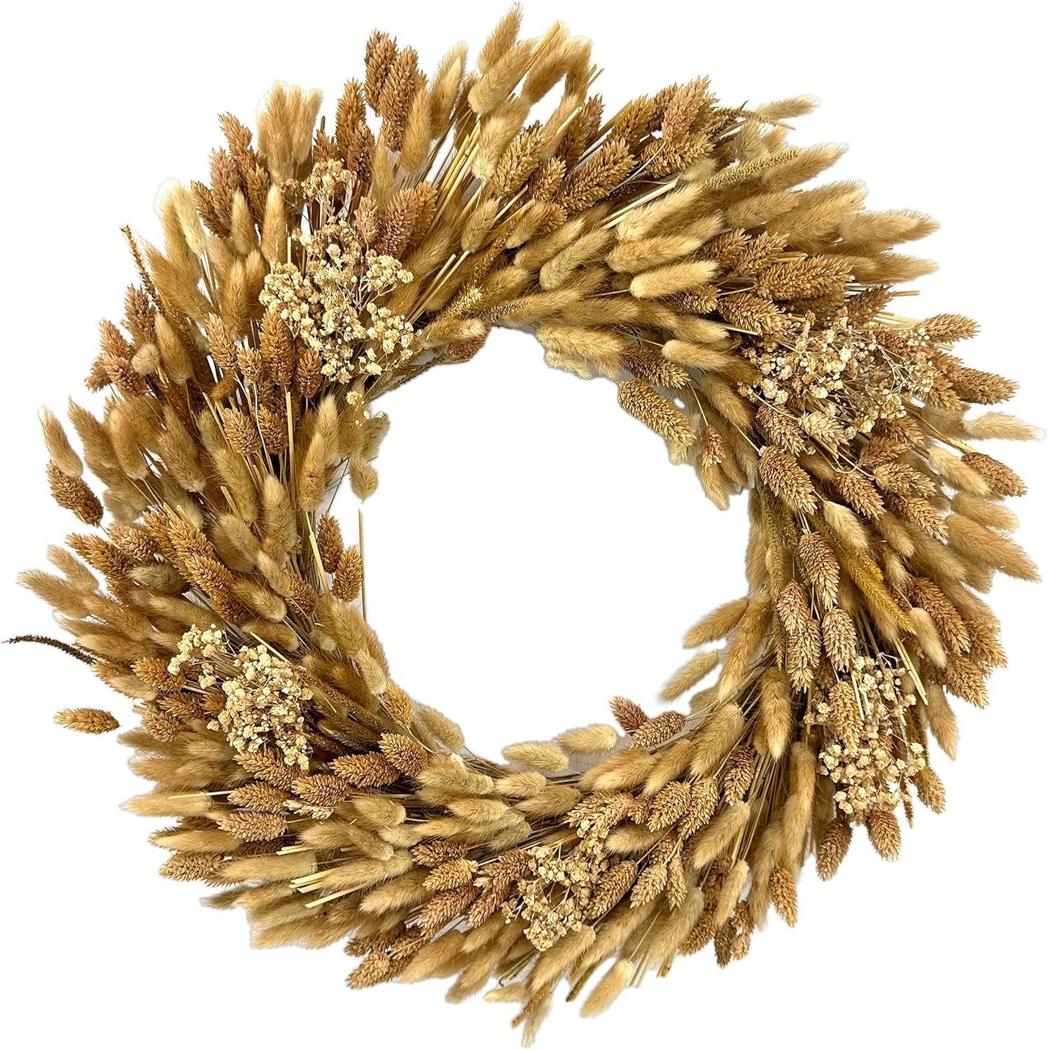 Bead-and-Wheat Wreath