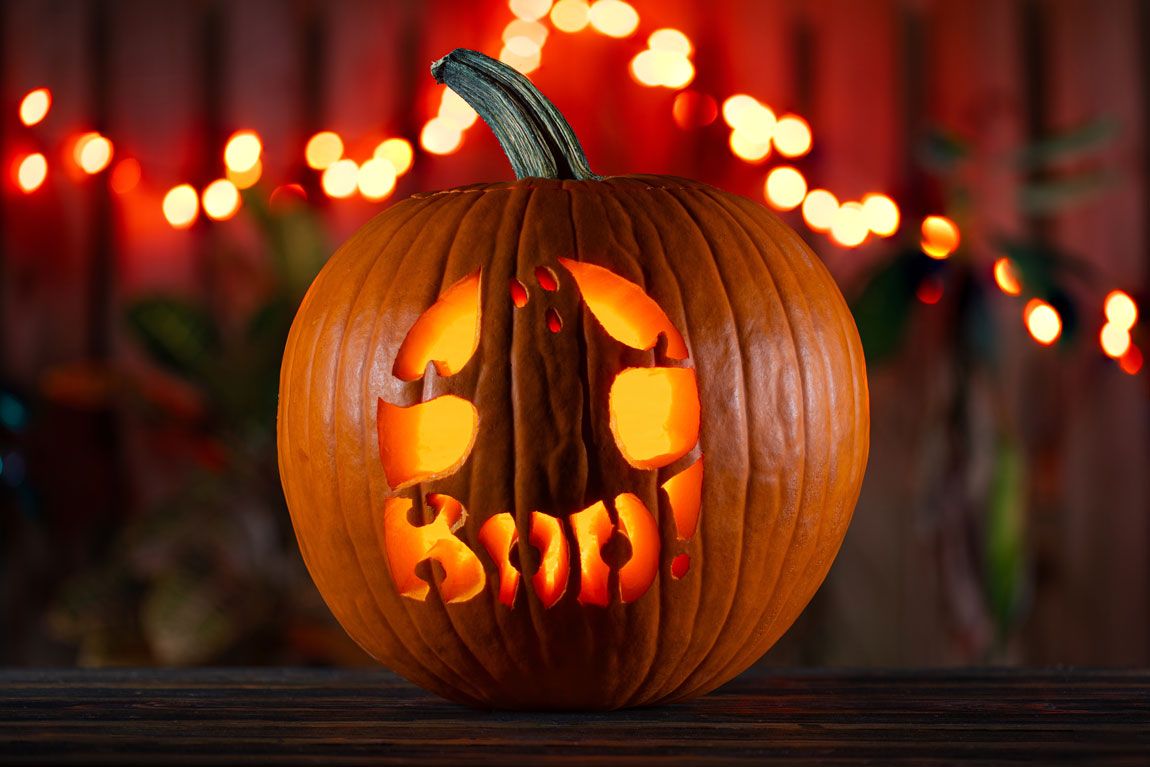 Leaf Etched Pumpkins